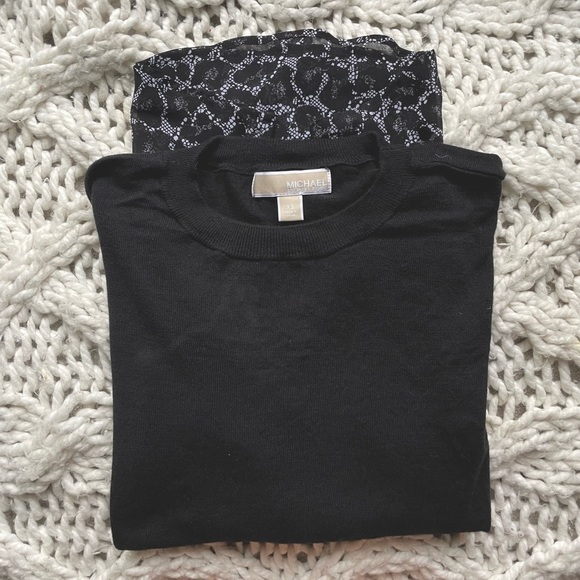 Michael Michael Kors Black knit Added Hem Sweater size xs - Picture 4 of 7